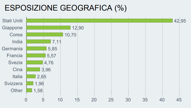 ETF ECAR - allocazione geografica