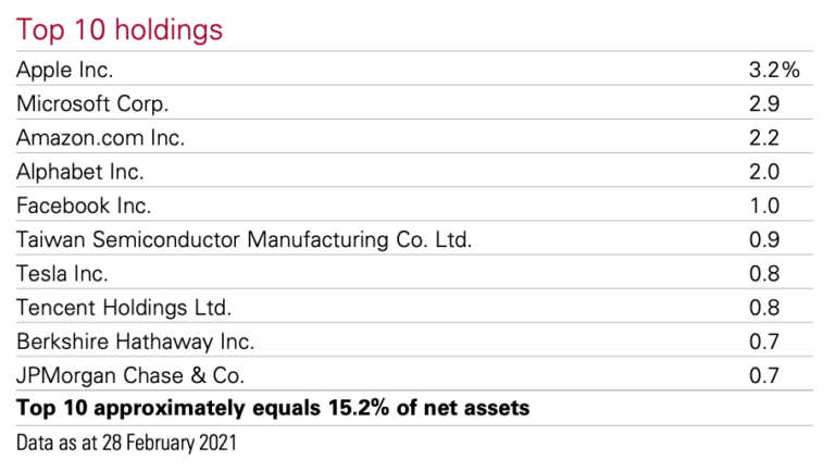 ETF VWCE- ecco le principali 10 posizioni